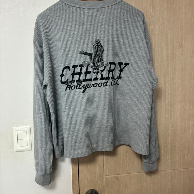 [L]cherry la 와플티셔츠 그레이