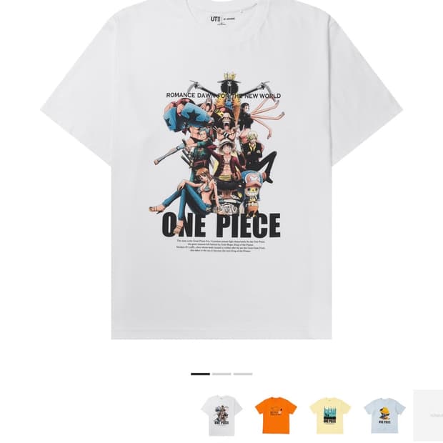 유니클로 원피스 콜라보 Uniqlo One Piece Graphic 