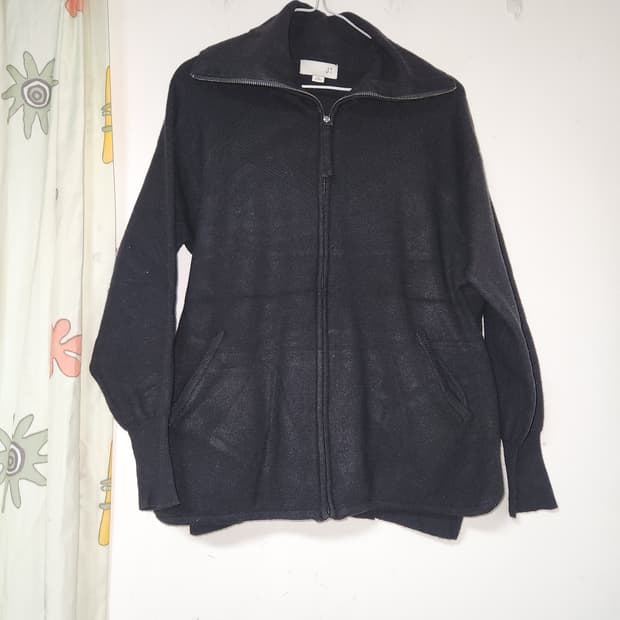 Jby블랙 니트 집업 가디건 85(55)