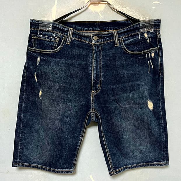 리바이스541 남자 청반바지 데님쇼츠 캐주얼 스판 데미지진 XXL 36 