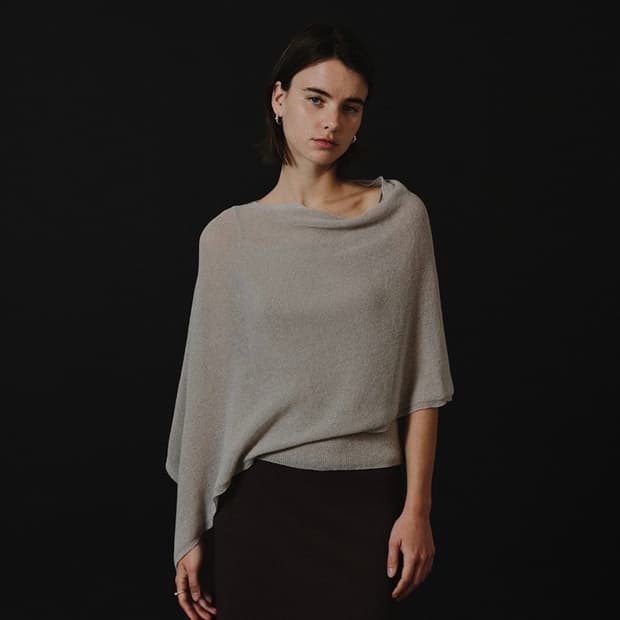 GED soft shawl knit set