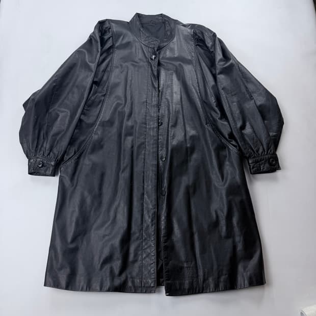 90s japan fromage 소가죽 롱 코트