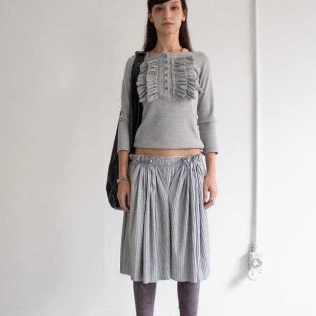 pauline 폴린느 러플 더블 롱슬리브 티