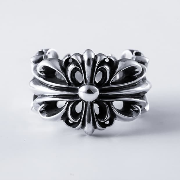 크롬하츠 더블플로랄크로스링 7호 