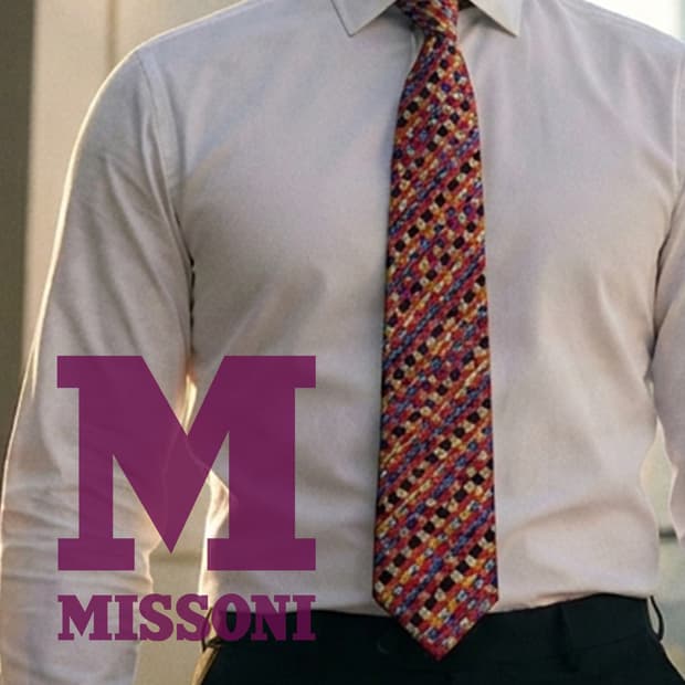 미쏘니 실크 레드 멀티 패턴 넥타이 9.1cm A+~A등급 K2582

