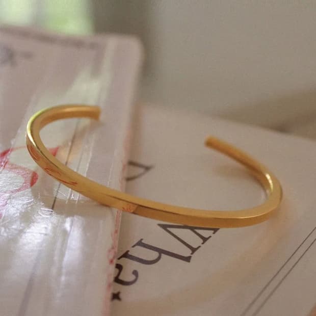영글로우 뱅글 팔찌 골드 silver925 plain bangle