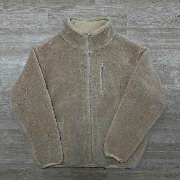 라퍼지스토어 스탠드넥 양털 뽀글이 후리스 자켓 [베이지] L/100