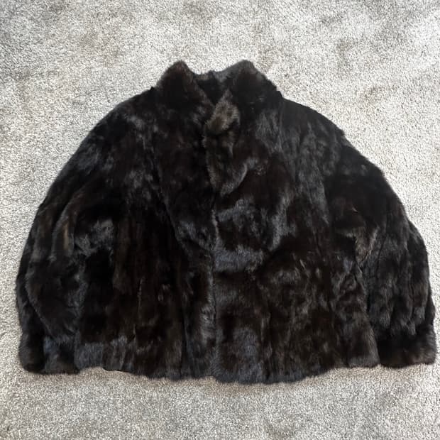 캐나다 빈티지 블랙브러운 사가밍크 퍼자켓M