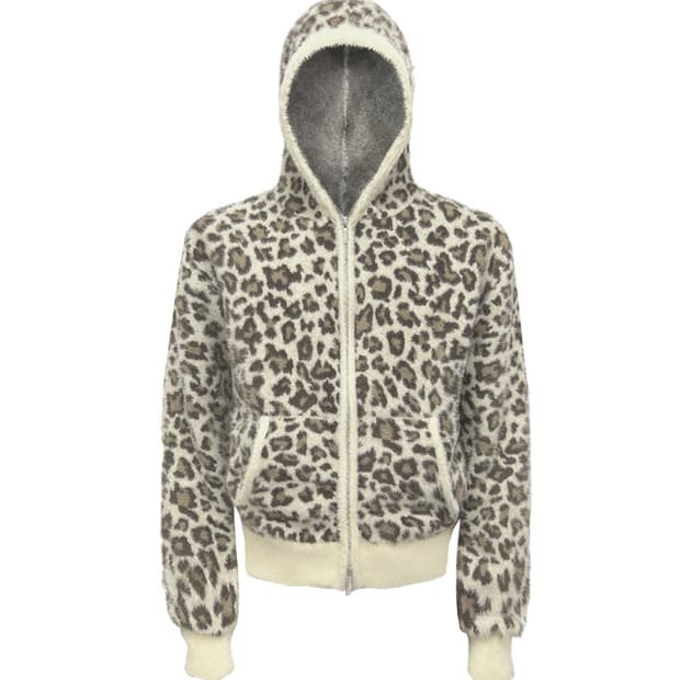 레오파더 코튼 후드집업