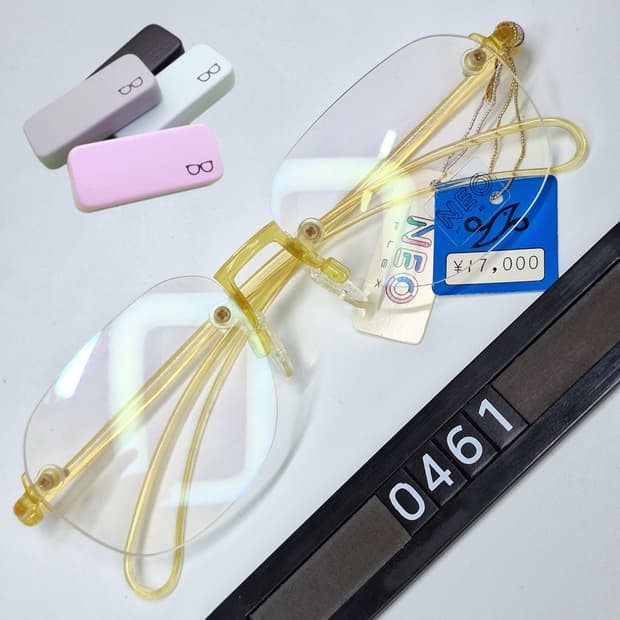 5g 초경량 NEO FLEX N-302-1 무테 안경테 55mm 옐로우 