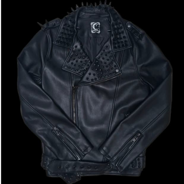 펑크 징 레더 라이더 자켓 M