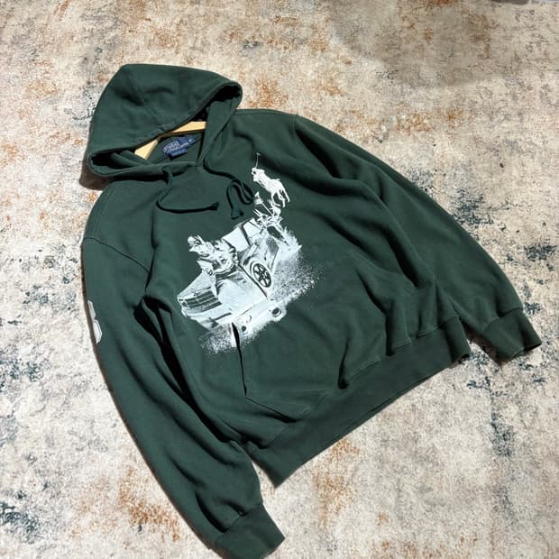 폴로 빅포니 프린팅 커스텀 후드