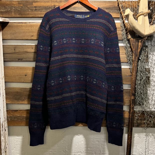 [S]폴로 랄프로렌 매장판 페어아일 패턴 울 니트