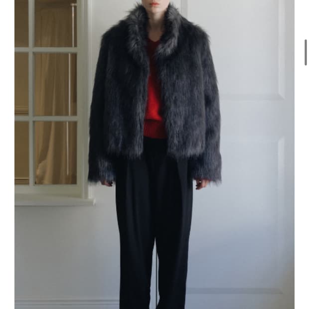 스튜디오테이블 퍼자켓 카키그레이