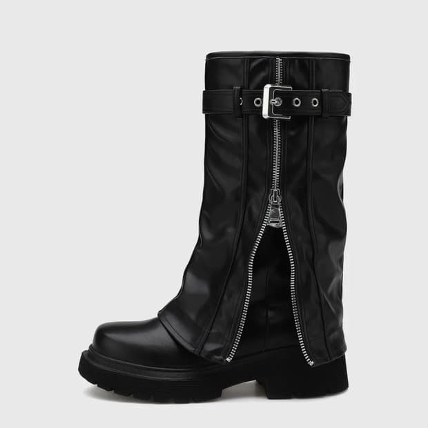 솔트앤초콜릿 워머 벨티드 미들부츠 (250)