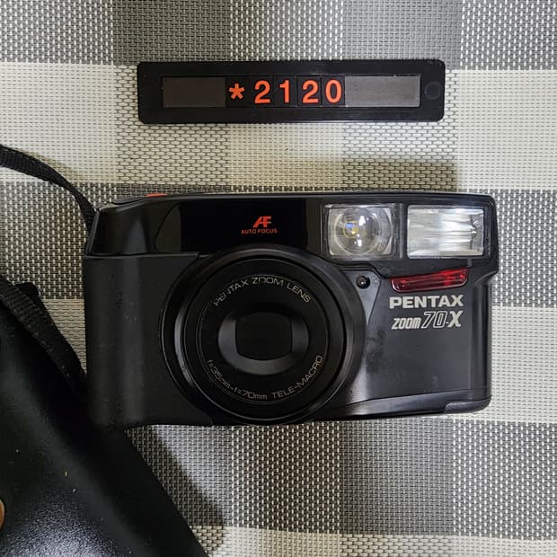 펜탁스 줌 70-X 데이터백 필름카메라 파우치포함