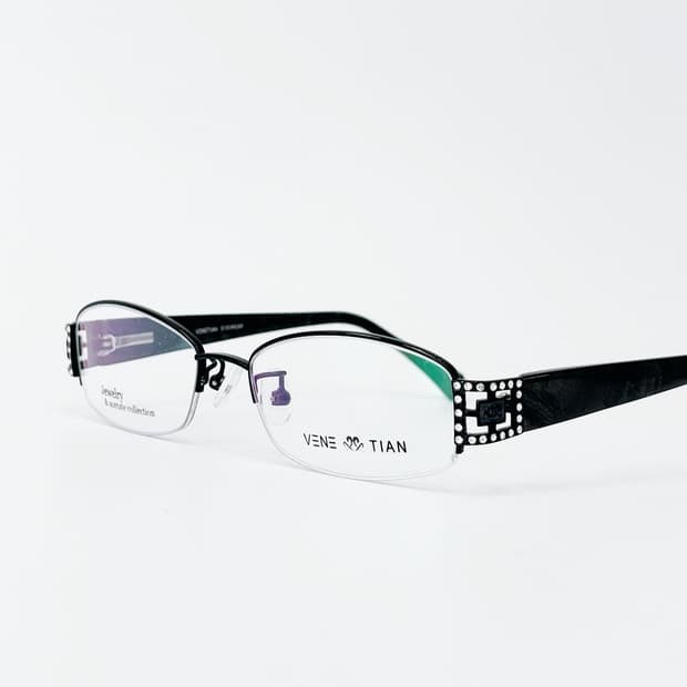 VENETIAN  블랙 메탈 데드스탁 빈티지안경