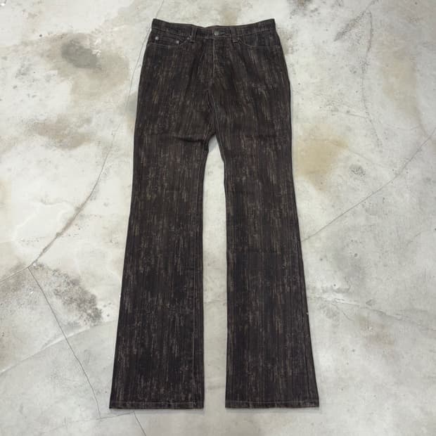 [L] 00‘s Tornado Mart Coated Flare Denim