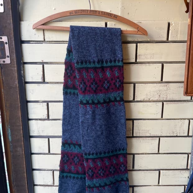 80–90’s Vintage Fair Isle Knit Scarf