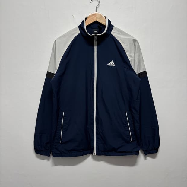 아디다스 네이비/화이트 바람막이