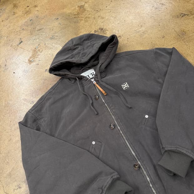 세터 테오 패디드 후드 집업 차콜 