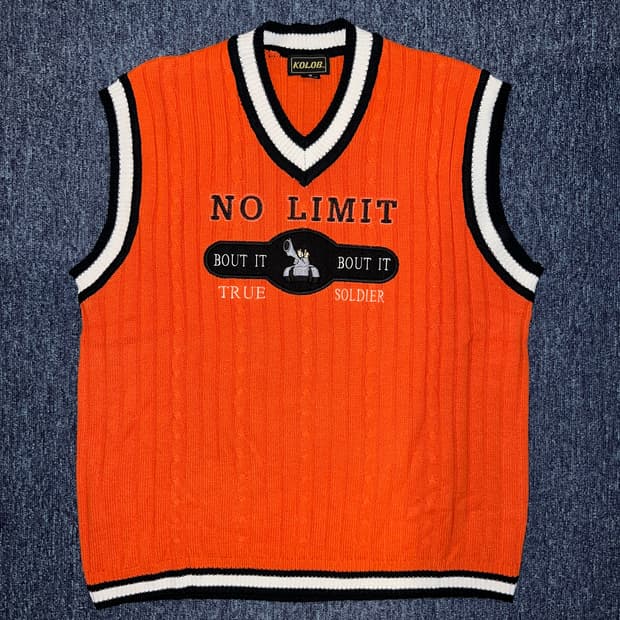 빈티지 90s NO LIMIT Records 니트 베스트