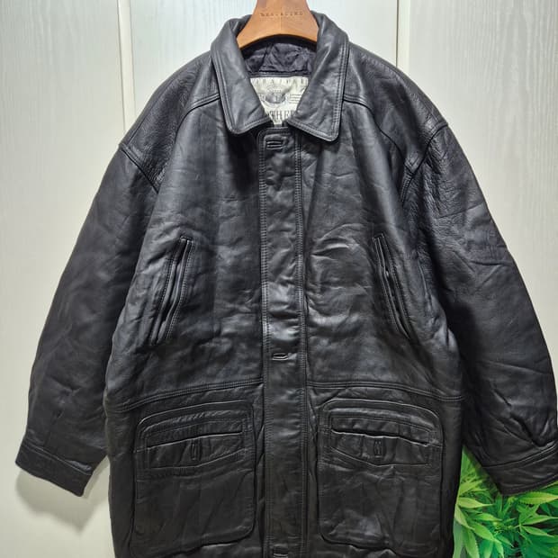 (세일)JPN빈티지. 소가죽 카코트 블랙