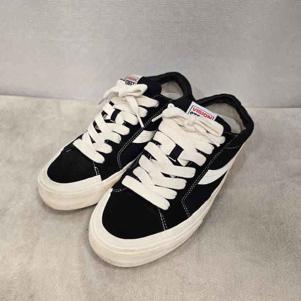 비젼 스트릿웨어 + 오드서커스 콜라보 블랙 보드화 스니커즈 265