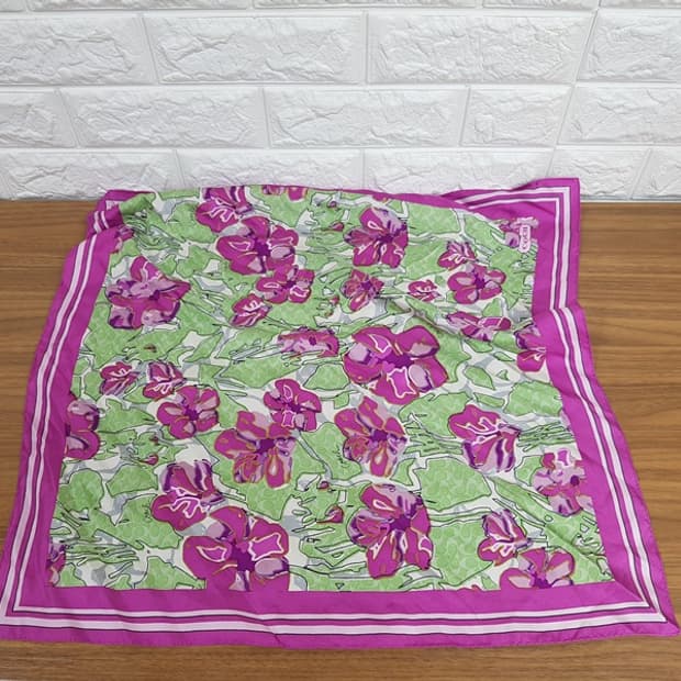 코치 실크 스카프