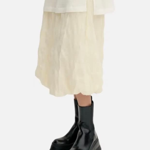 EQL Crinkled Balloon Skirt (Lemon)