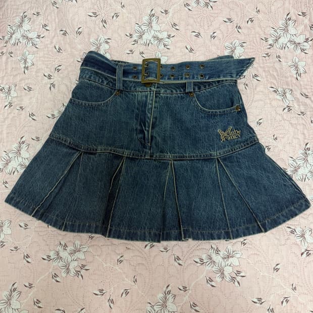 fancy club 청데님 스커트 vintage