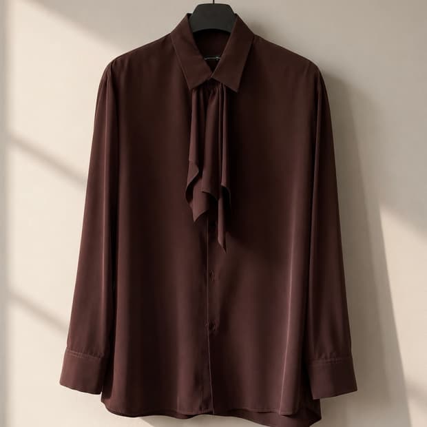 Lad musician frill shirt brown