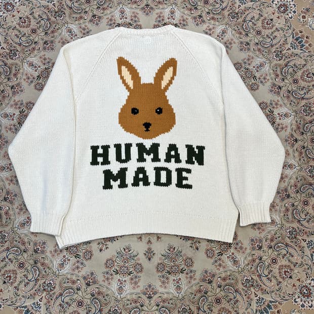 휴먼메이드 래빗 토끼 래글런 니트