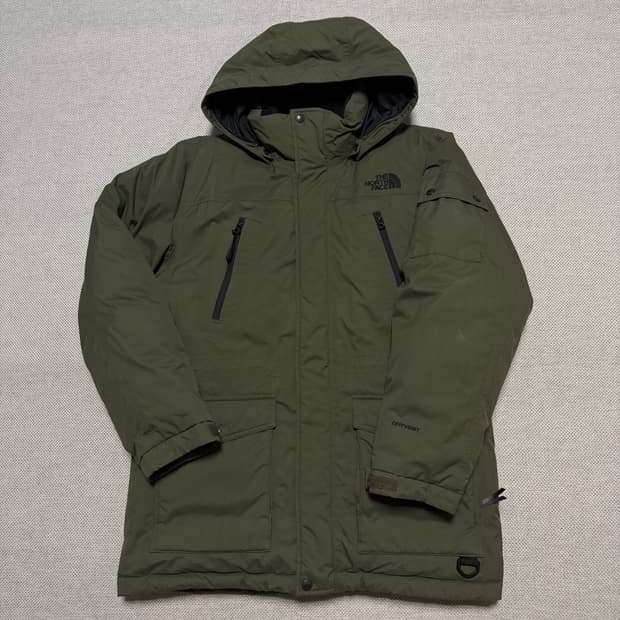 노스페이스 드라이벤트 카키 다운 패딩 자켓