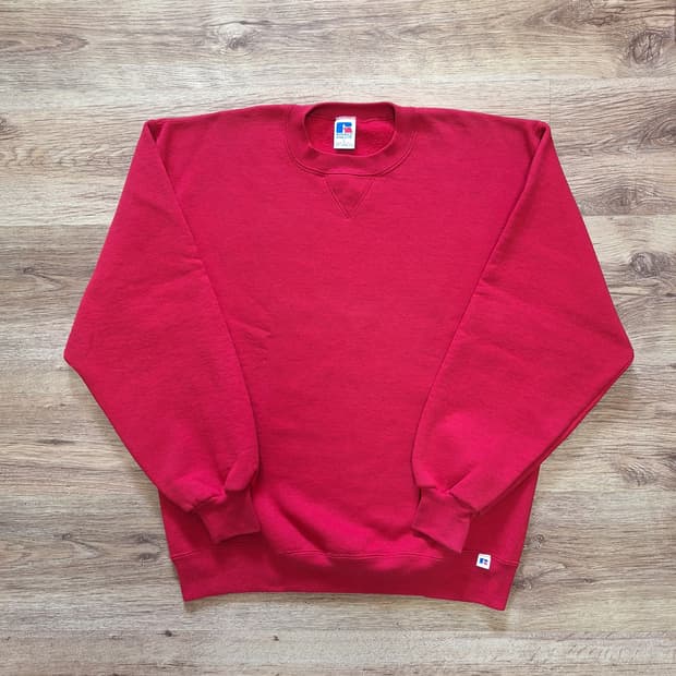 90s 러셀 스웻셔츠 레드 L사이즈