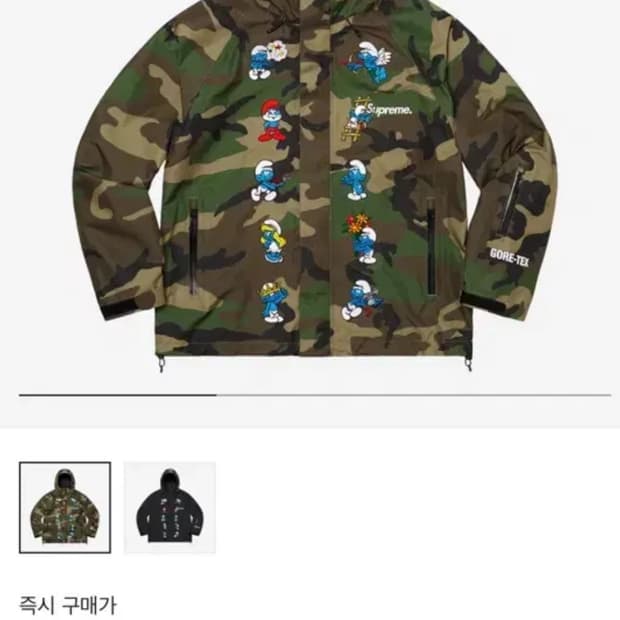 슈프림 스머프 고어텍스 카모