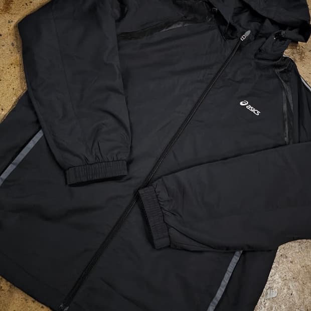 [100] 정품 아식스 올드스쿨 바람막이 블랙