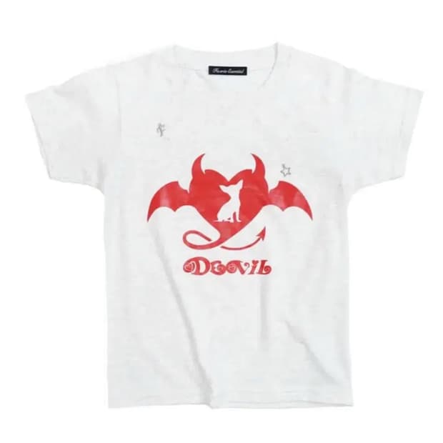 샵페어리 데빌 devil 티셔츠 그레이
