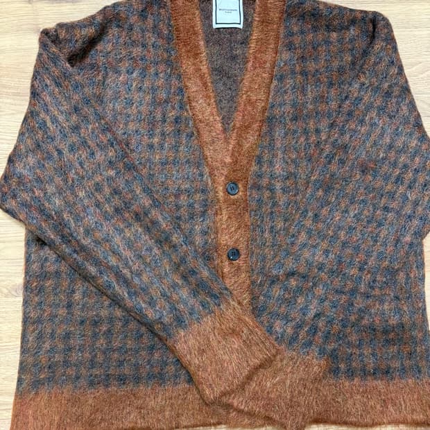 우영미 모헤어가디건 브라운