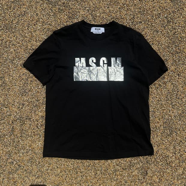MSGM 21SS 실버로고 반팔 티셔츠