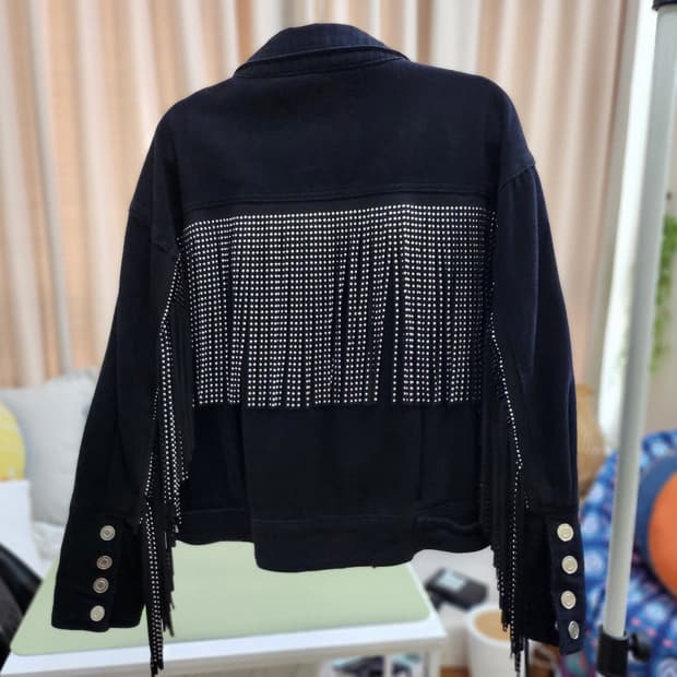 제시뉴욕 블랙 데님 자켓