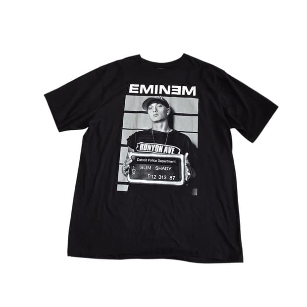 Rock Yeah 에미넴 머그샷 반팔 티셔츠