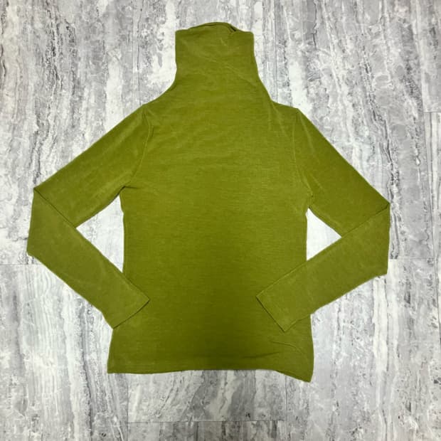 하구미모리걸 달천깔페어리 레이어드 폴라티셔츠 그린