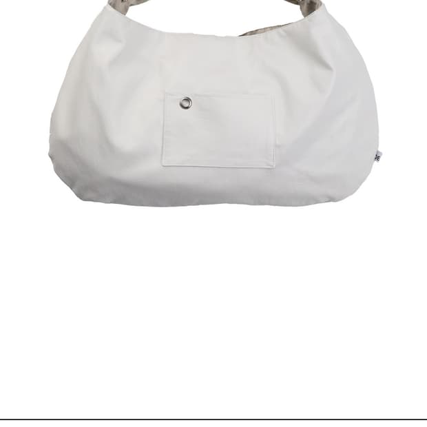 EYELET LEATHER BAG - WHITE