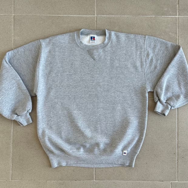 90s 빈티지 러셀 스웻셔츠 그레이 L USA