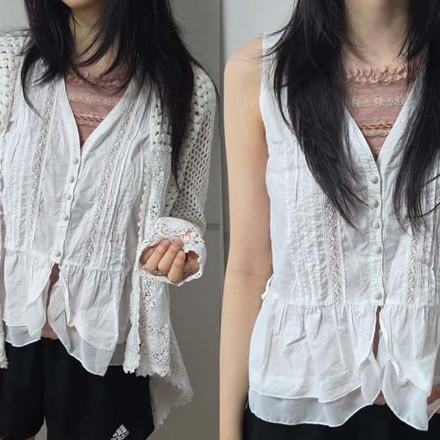 빈티지 페어리 상의 세트 (3개)