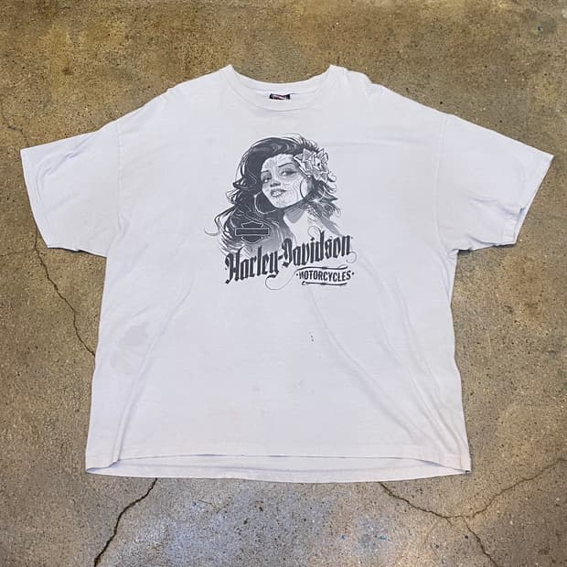 미국 빈티지 할리데이비슨 레어 유니크 프린팅 티셔츠 반팔티
