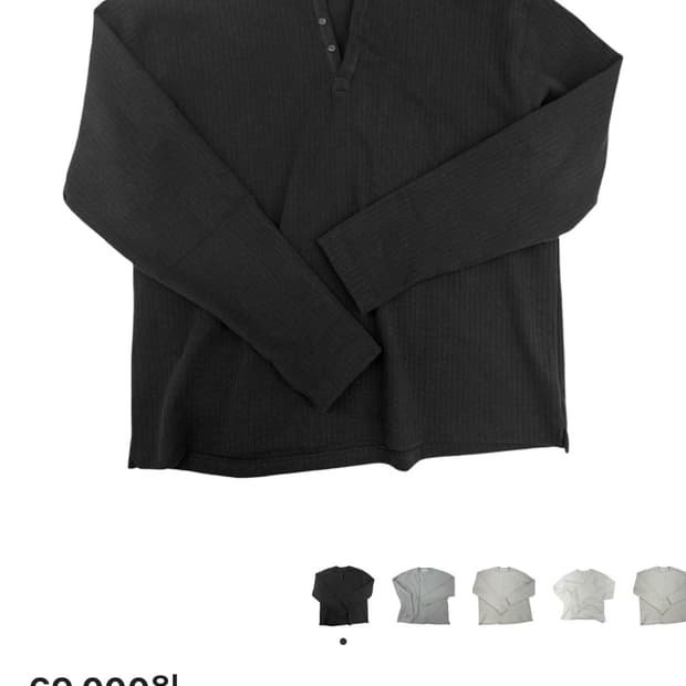 논노드 핑거홀 헨리넥 블랙 1사이즈