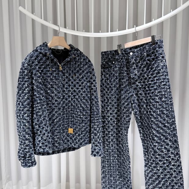 (S/50,32) / 루이비통 신상 플록드 모노그램 데님 셋업