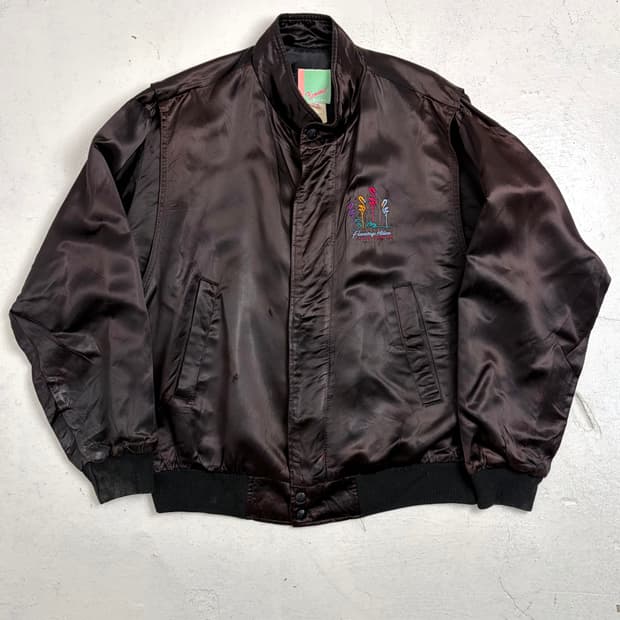 90s 새틴 봄버자켓 (made in USA)